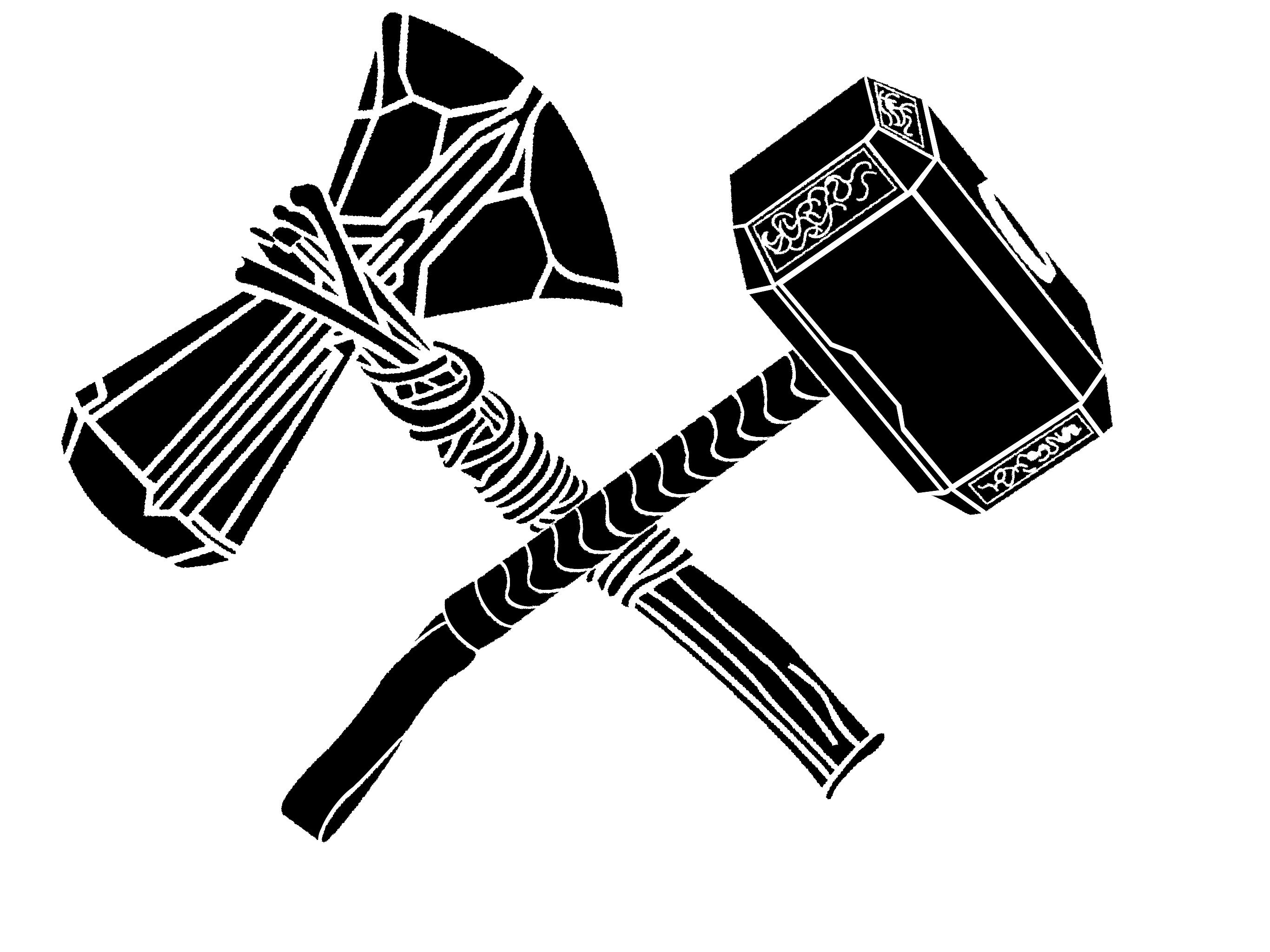 Thor Hammer and Axe designed clothing Made to order Etsy