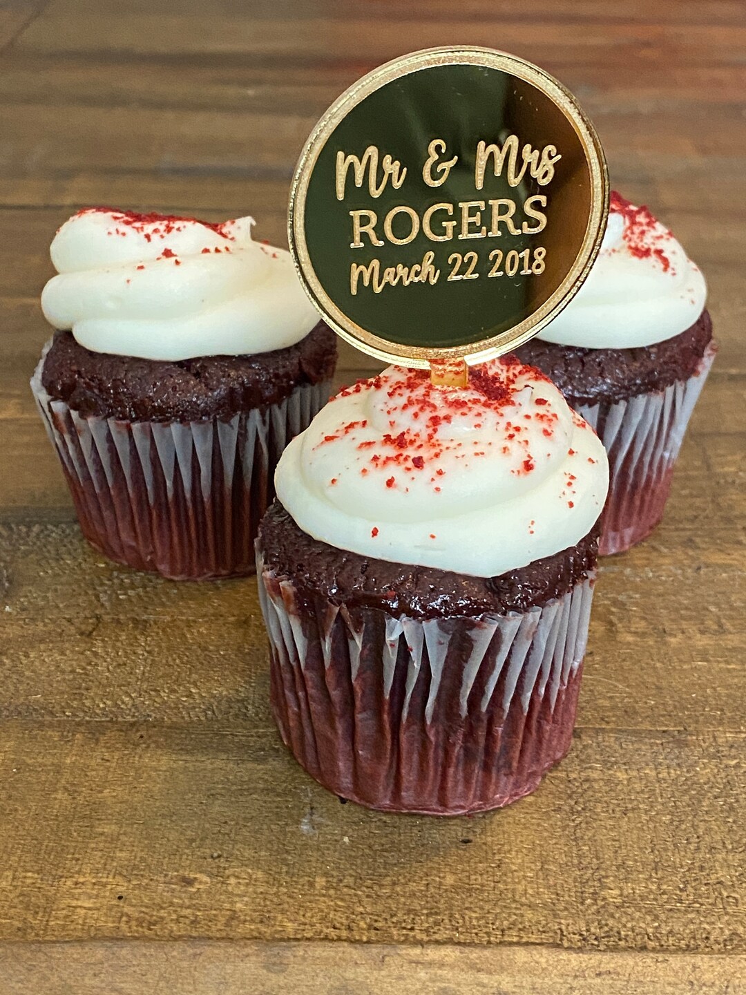 Mirrored Acrylic Cupcake Toppers. Mirrored Wedding Cupcake Toppers ...