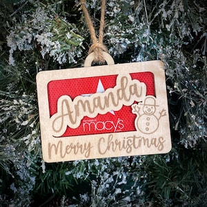 Gift Card Holder Christmas Ornament - Personalized Christmas Gift Card Ornament