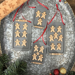 Custom Gingerbread Family Christmas Ornament - Personalized Holiday Keepsake