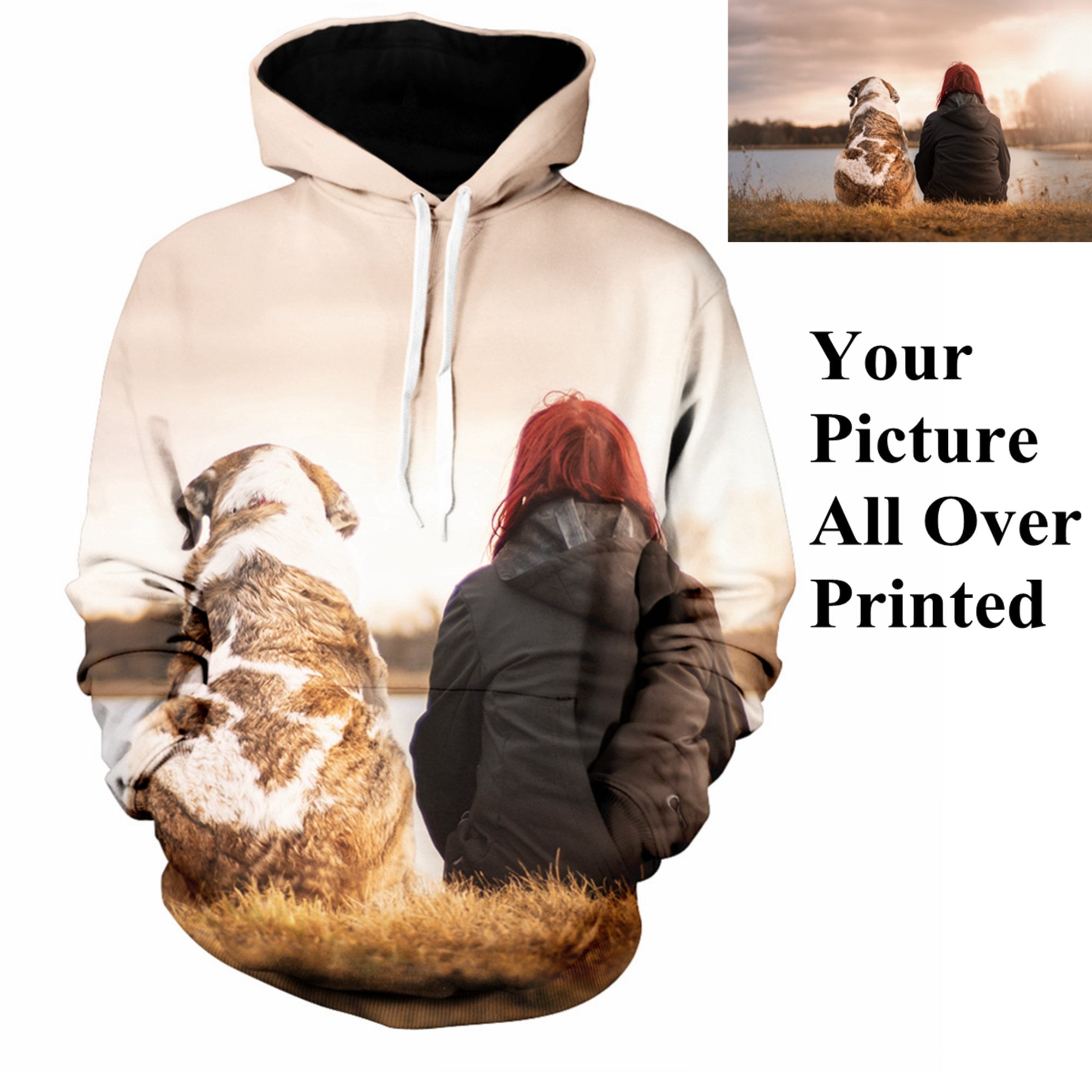 CUSTOM PHOTO HOODIE, All Over Print Hoodie