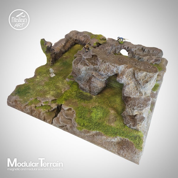 Wargame Tabletop - TWO game TABLES - Modular Terrains - 52 x 50 cm total - Customize as you want - Impressive realism