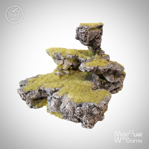 Wargame Terrain - Scatter Terrain 10"x10 » pouces - Peint / Non peint - Grand Réalisme - 28 mm Fantasy / Rock Scenery - RPG