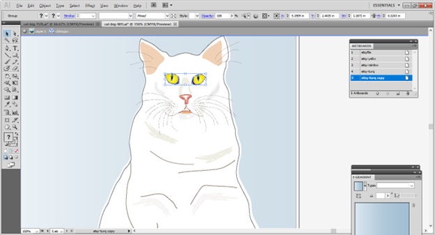Big White Cat Digital Clip Art (2 Files W/ No Ads) - Etsy