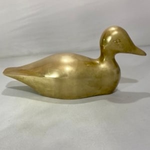 Schwere MCM Entenfigur aus massivem Messing