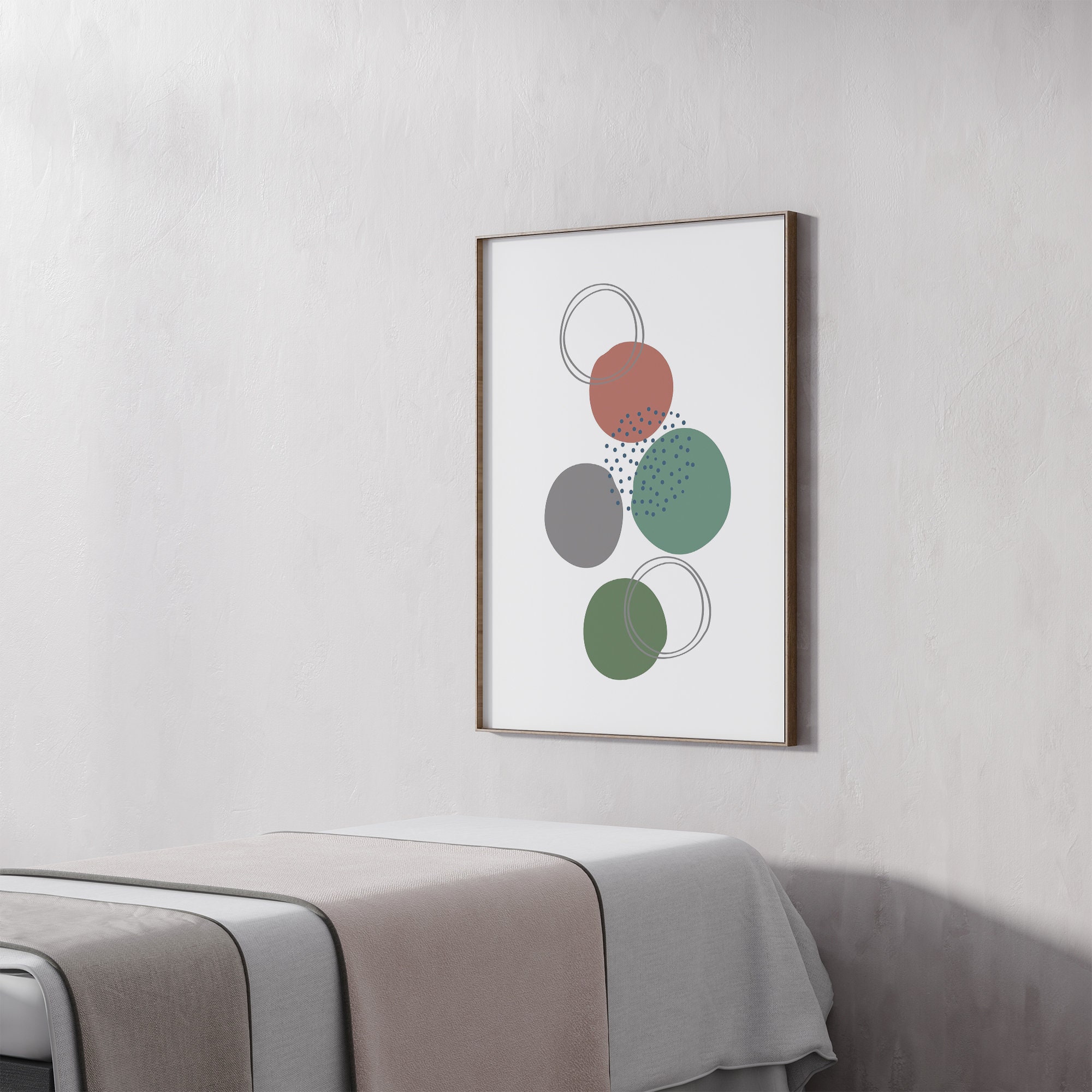 Circle Abstract Wall Art Living room Wall Art Etsy