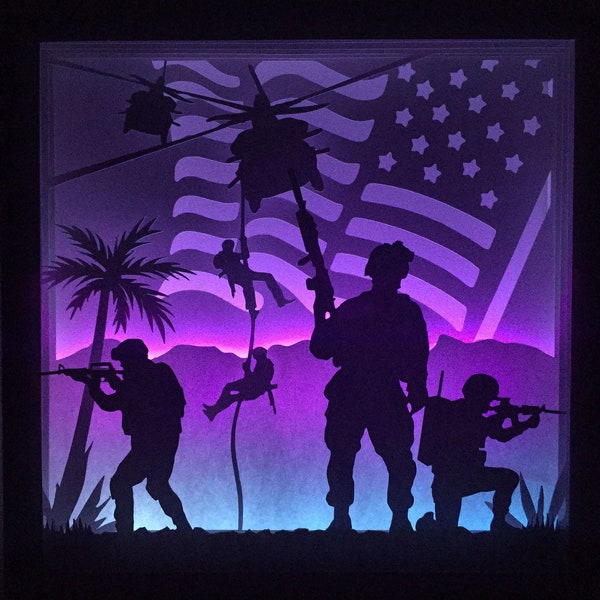 Military Shadow Box, Soldier Light Box, Army US Svg, Veteran Svg, Light Box Template, Shadow Box 3d layered, Cricut, Silhouette Cameo. Military Shadow Box, Soldier Light Box, Army US Svg, Veteran Svg, Light Box Template, Shadow Box 3d layered, Cricut, Silhouette Cameo.