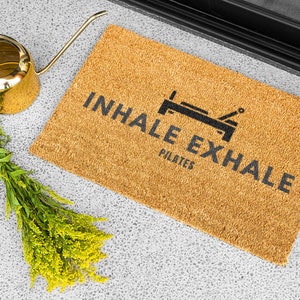 Pilates-welkomstmat, pilates-deurmat, cadeaus voor pilatesdocenten, pilateswinkel, pilatescadeaus, cadeau pilatesleraar, pilates, voordeurtapijt