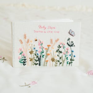HAND Embroidered Wedding Guest Book, Wedding Photo Book, Unique Handmade Wedding Gift, Personalized Scrapbook, Memory Photobook