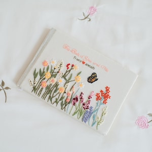HAND Embroidered Wedding Guest Book, Wedding Photo Book, Unique Handmade Wedding Gift, Personalized Scrapbook, Memory Photobook