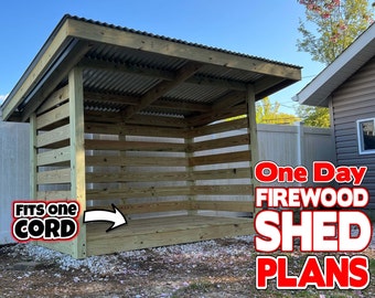 Firewood Storage Shed Plans / One Day Fire Wood Shed Plans