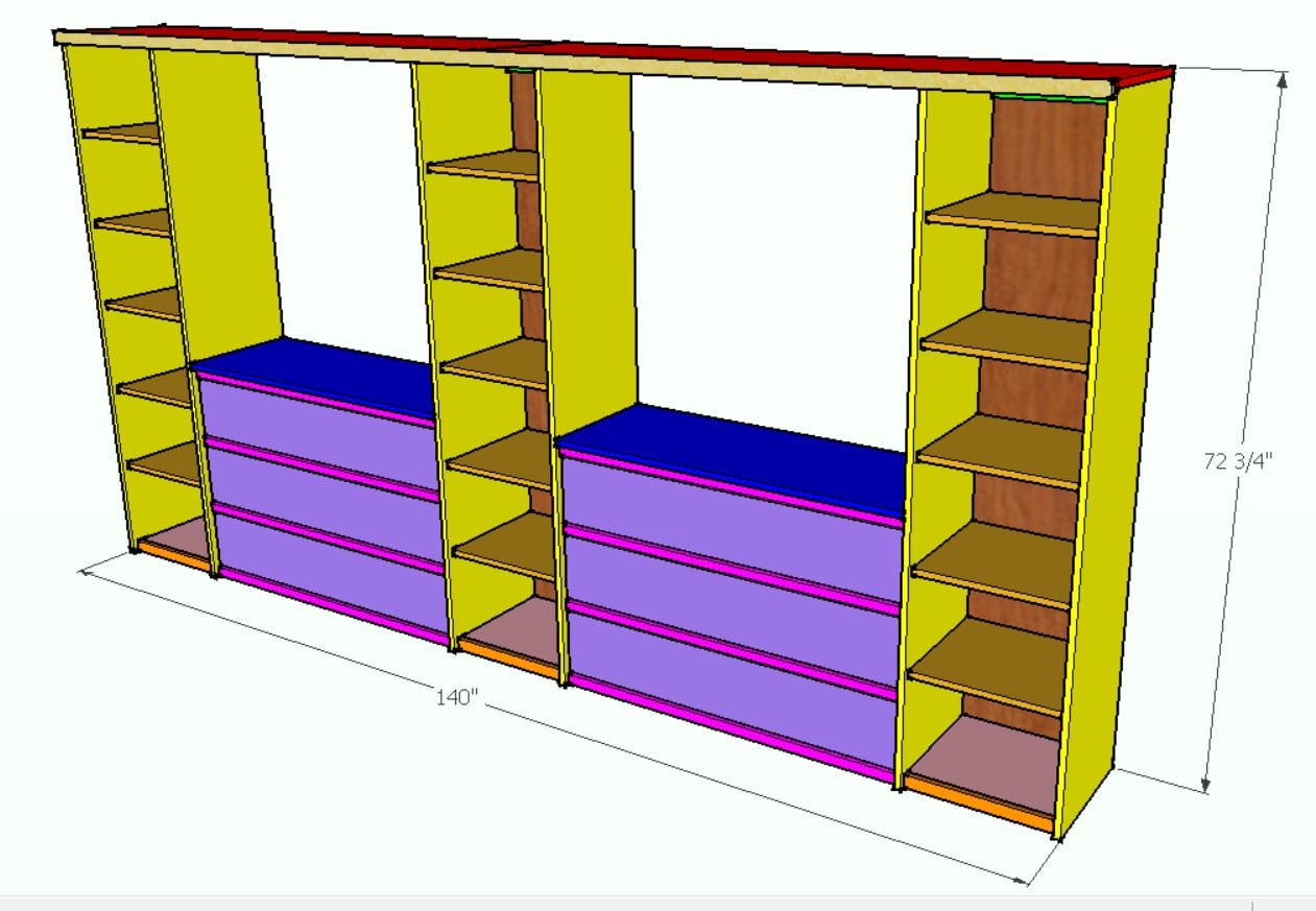 Walkin Closet Storage System Plans Etsy Canada