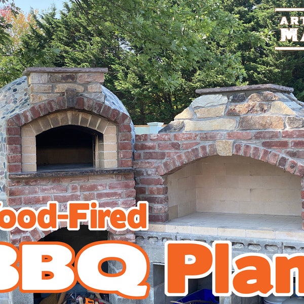 Wood Fired BBQ Plans / Brick BBQ / Masonry BBQ Plans