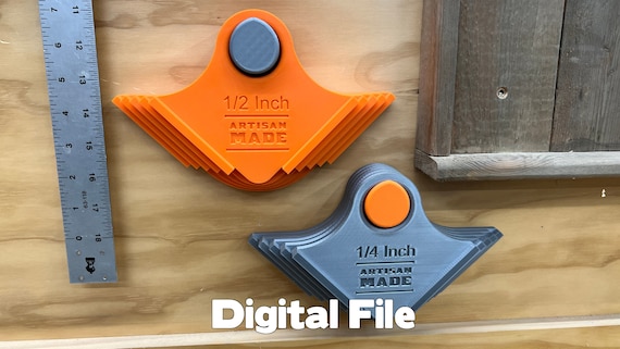Radius Jigs Stackable and Mountable / 10 Radius Jigs for woodworking / Wood working 3D Print Files / Woodworking STL Files