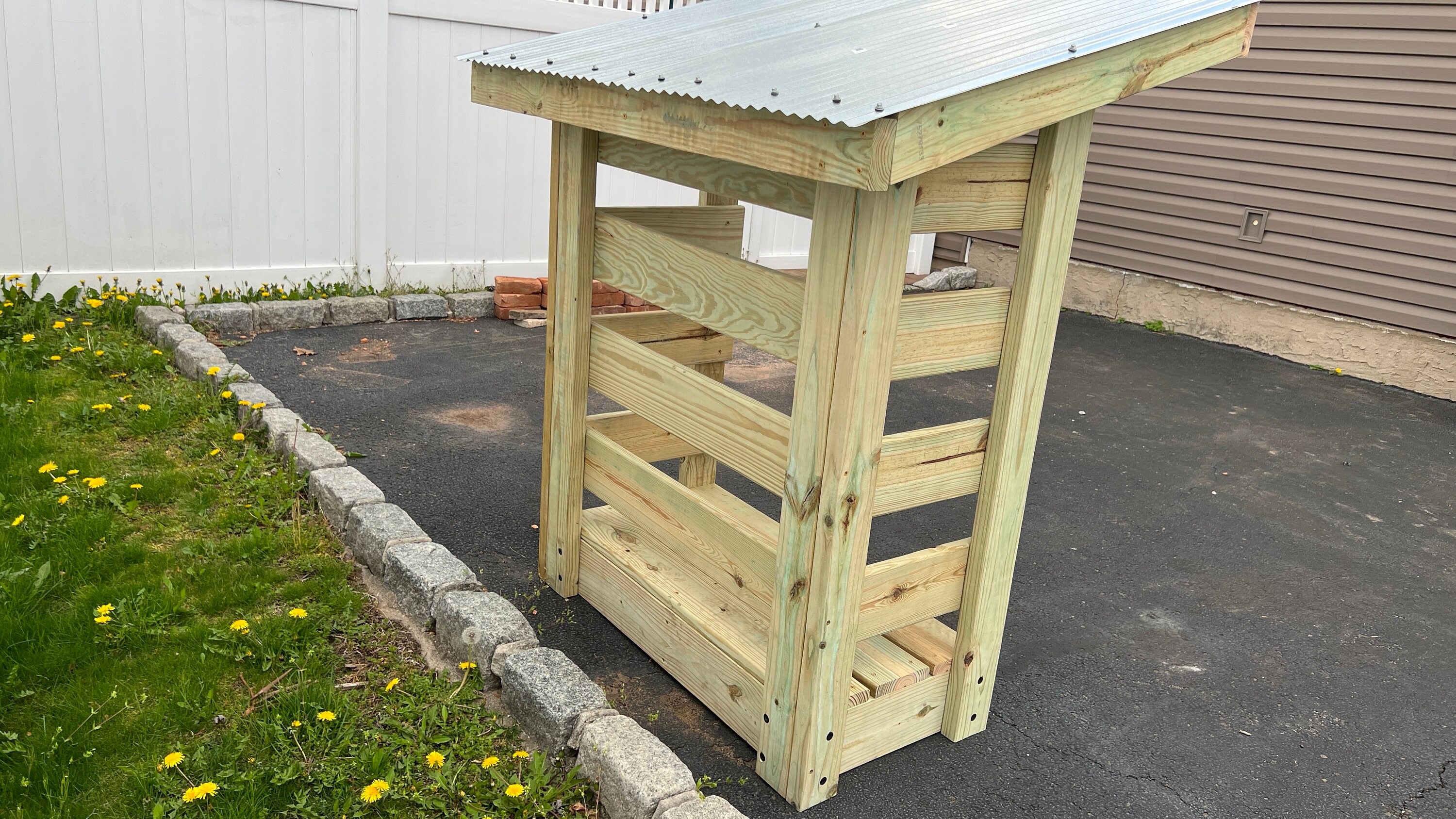 Small Firewood Storage Shed Plans / Fire Pit Wood Storage Etsy