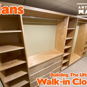 Walk-in Closet Storage System Plans