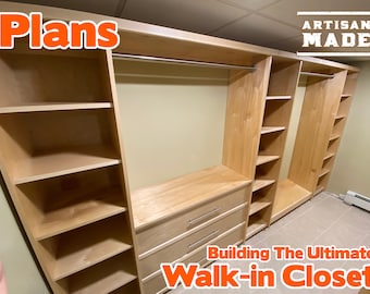 Walk-in Closet Storage System Plans