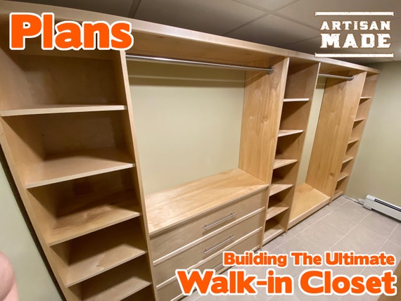 Walk-in Closet Storage System Plans 