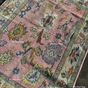 Pink Oushak 9x12, Pink Oushak Rug, 8x10 Modern Oushak, Pink Modern Oushak, 9x12 Oushak, Pink Area Oushak, Livingroom Pink Oushak