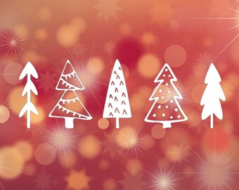 Tannenbaum Aufkleber Set (2 Stück) – 8,5 Cm Grüne Tannen, ORACAL Hochleistungsfolie Für Auto, Fenster & Wand