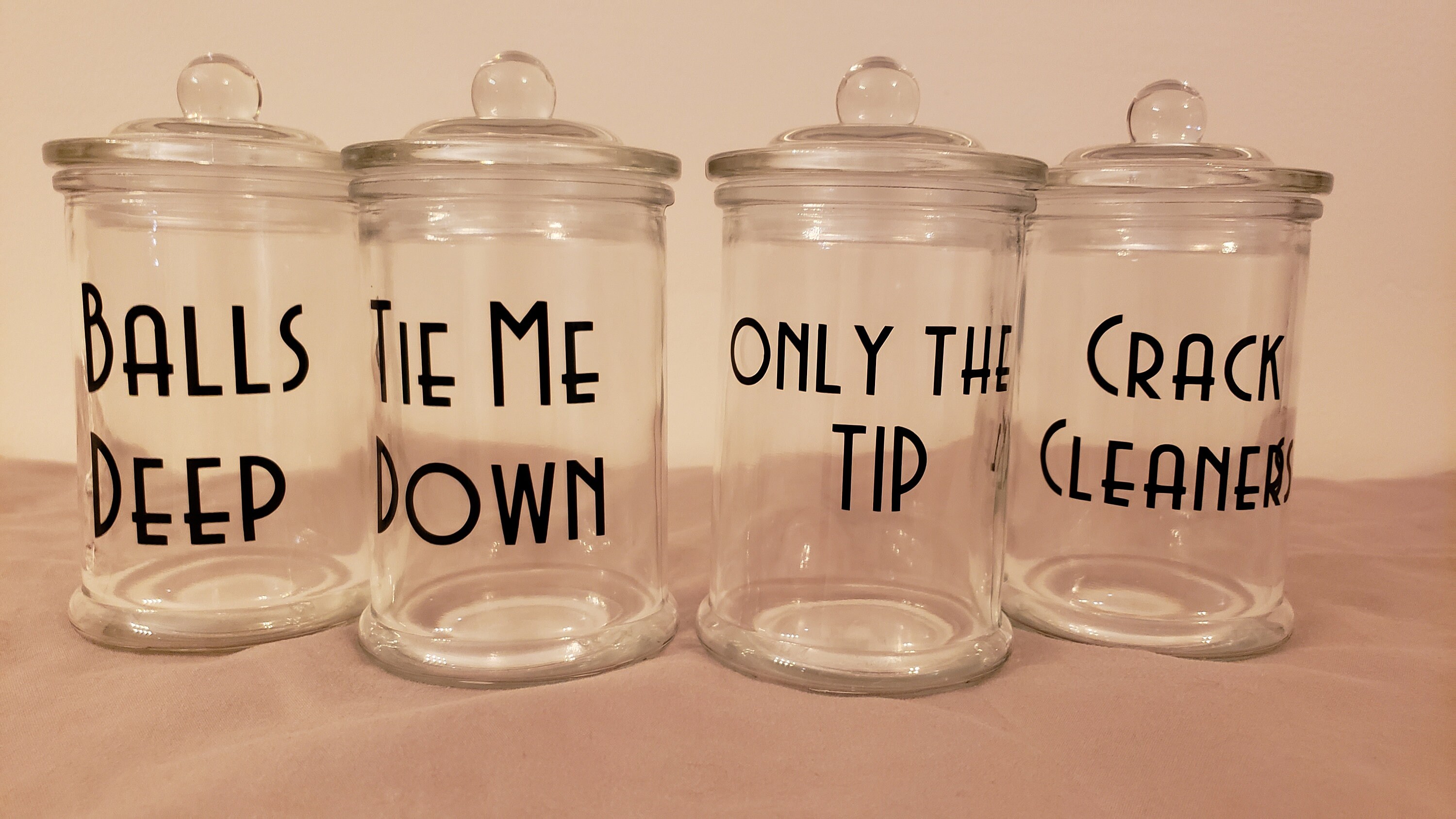 Naughty Bathroom Apothecary Jars Etsy