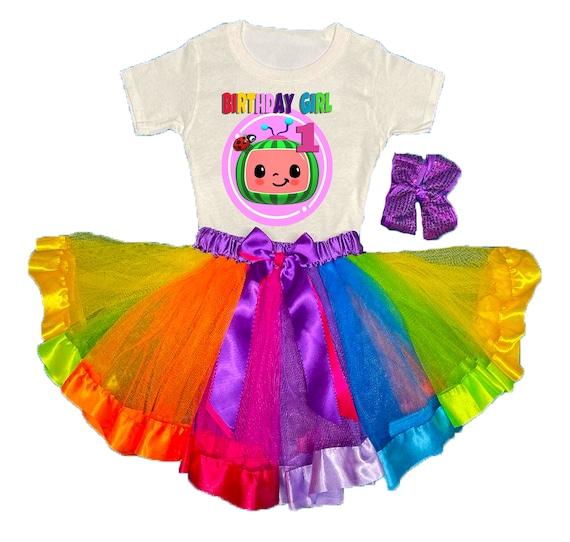 CoCo Melon Shirt NAME Birthday Party 2nd 2 Personalized Multi color Tutu Dress