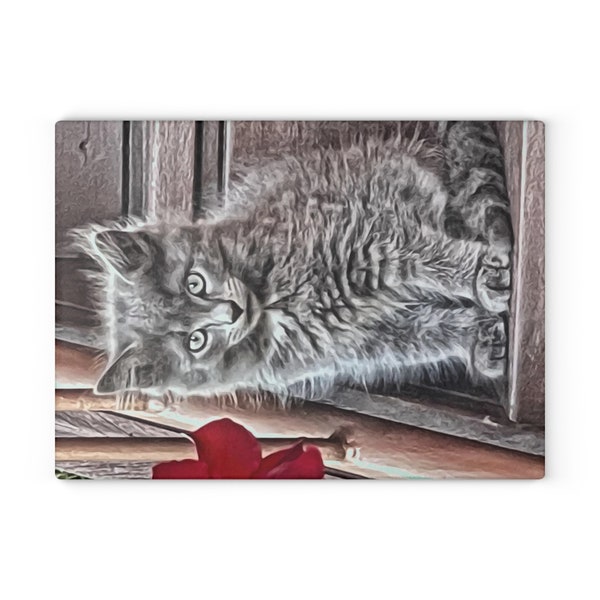 Cat Cutting Board Etsy