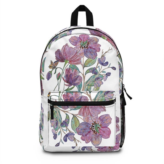 Purple Pink Flowers Backpack/lightweight Backpack/waterproof Backpack/outdoor  Backpack/school Backpack/luggage/bag/for Kids/for Adults -  Canada
