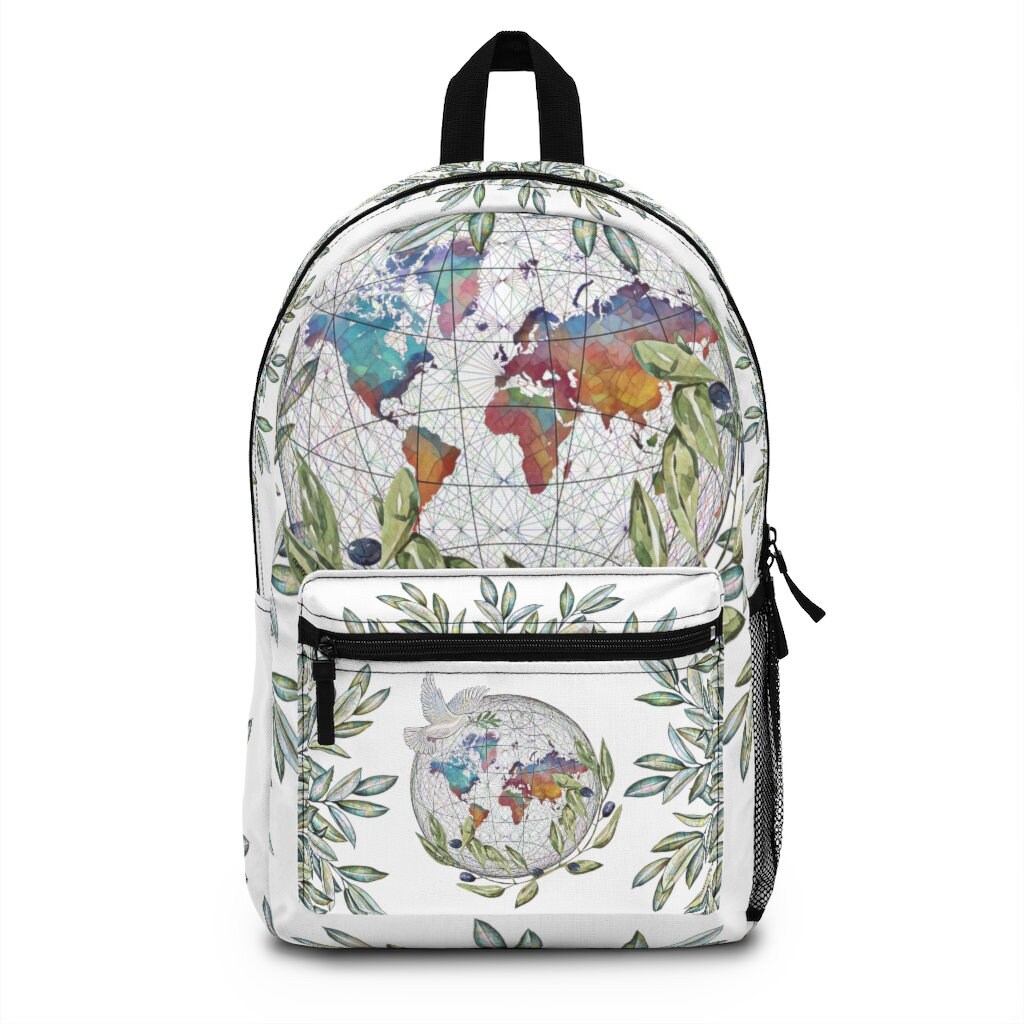 Safari world map backpack top