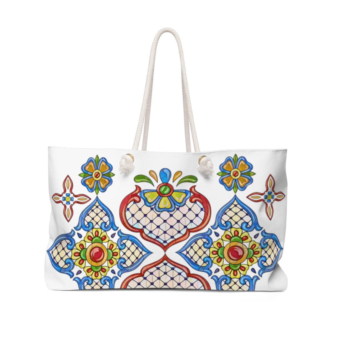 Weekender Bag/spanish Tile Design Bag/sport Bag/yoga Bag