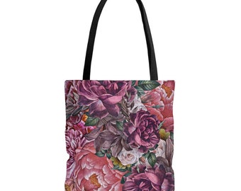 Tote Bag/Peony Bag/Peony Summer Bag/Peony/Flower Bag/Flower Design Bag/Shopping Bag/Sport Bag/Custom Design/For Her/Gift/Travel Bag