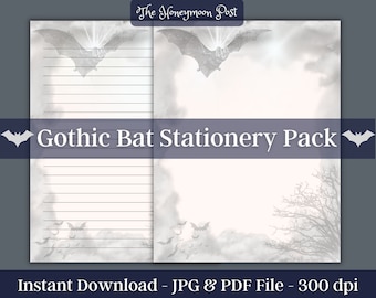 Printable Gothic Stationery - Etsy