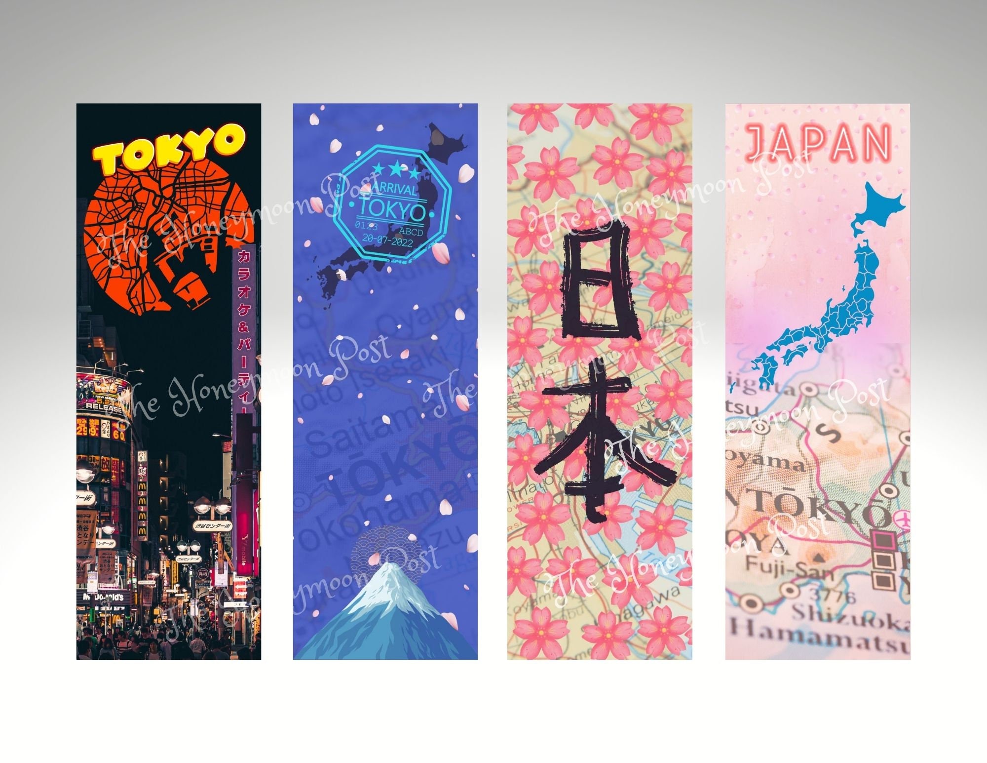 Instant Download Printable Bookmarks, Tokyo Japan Travel Bookmarks, Jpg