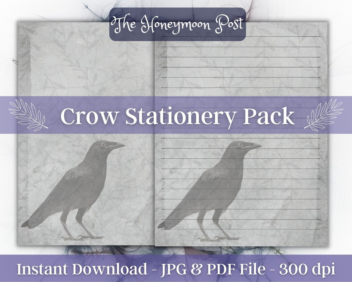 Instant Download Printable Stationery Witchy Paper Pack, Vintage Style ...