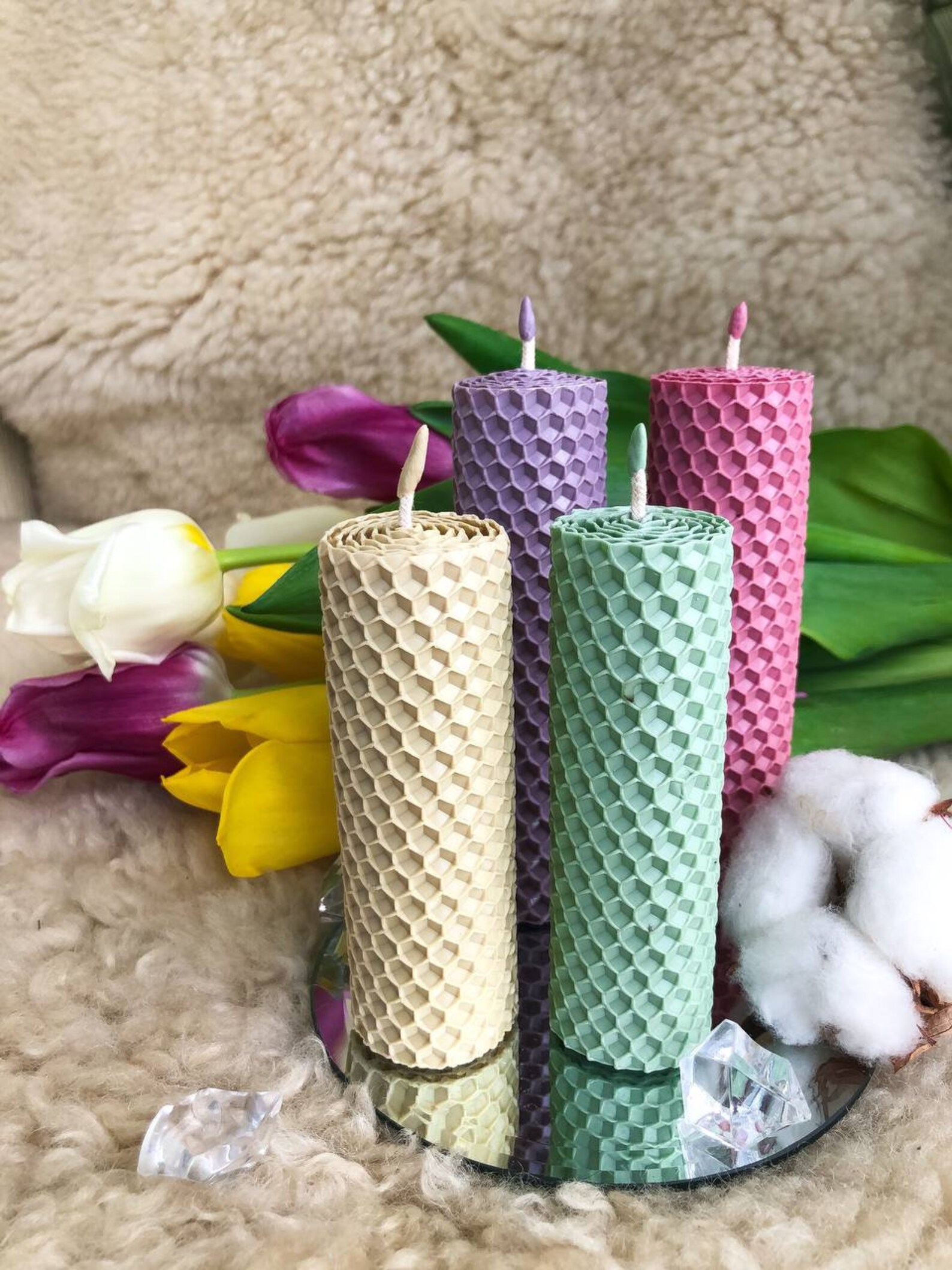 Taper Kerzen Bienenwachs Kerzen bunte Kerzen Bio Kerzen