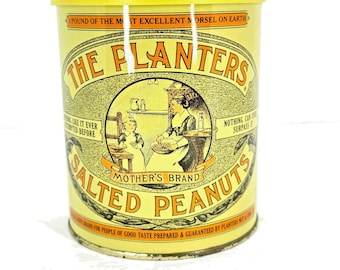 Vintage 75th Anniversary "The Planters Salted Peanuts" Nostalgia Tin Can
