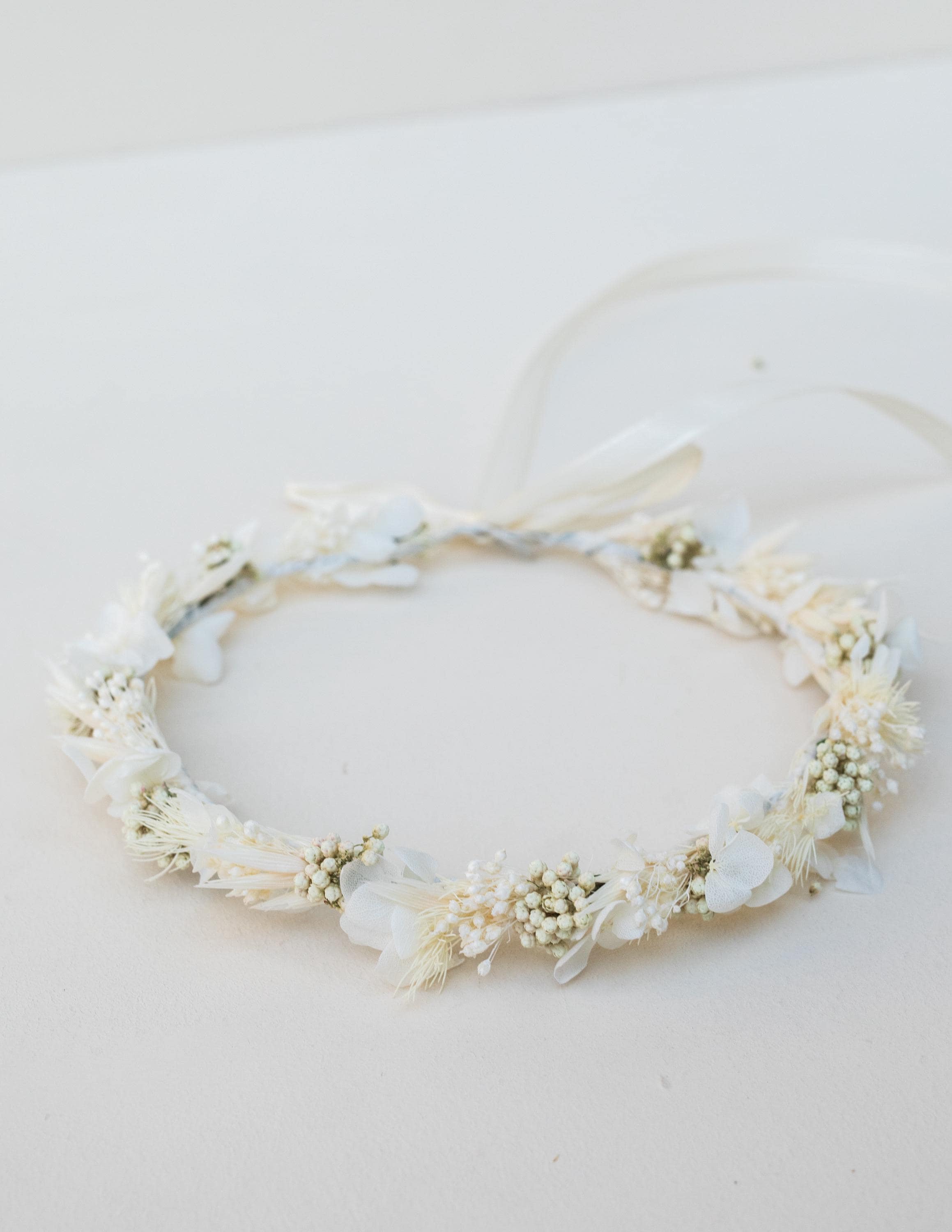 Cerchietto Con Fiori Oro Per Bambina – Decorazione Per Capelli Per Prima Comunione, Battesimo E Occasioni Speciali