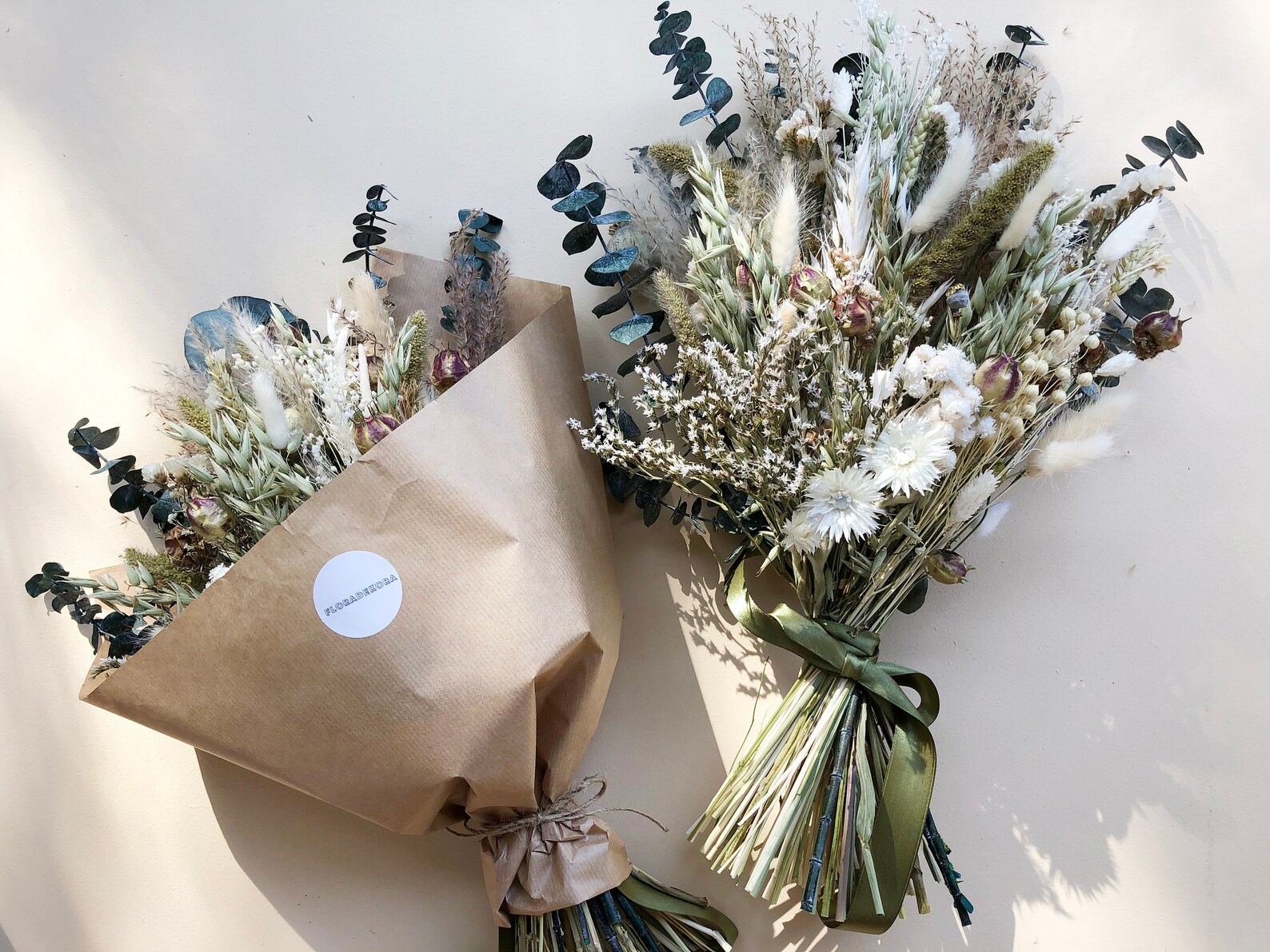 Natural Dried Flower Bouquet for Nature Lovers / Green Dried Etsy