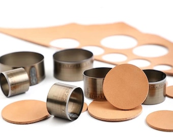 Leather Round Cutter Die Circle Bell Die Knife Template Cutting Punching Tool Leather Craft Punch Mold 7sizes