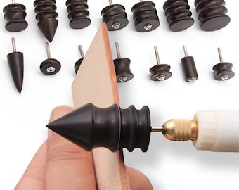 Ensemble d'outils de brunissage du cuir, 1 pièce pour outils rotatifs Dremel, brunissoir de bords, lisseur, brunissoir de maroquinerie en bois de santal tropical massif