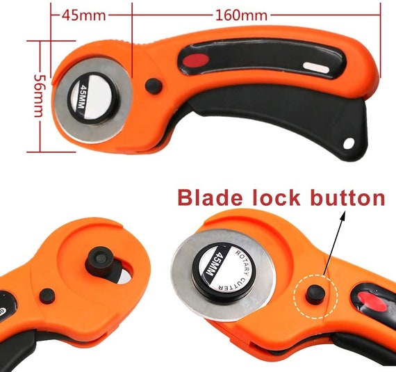 45mm Rotary Cutter Set Leather Craft Cutting Tool with Ergonomic Handle for  DIY Fabric Patchworking Sewing Quilting Crafting - AliExpress