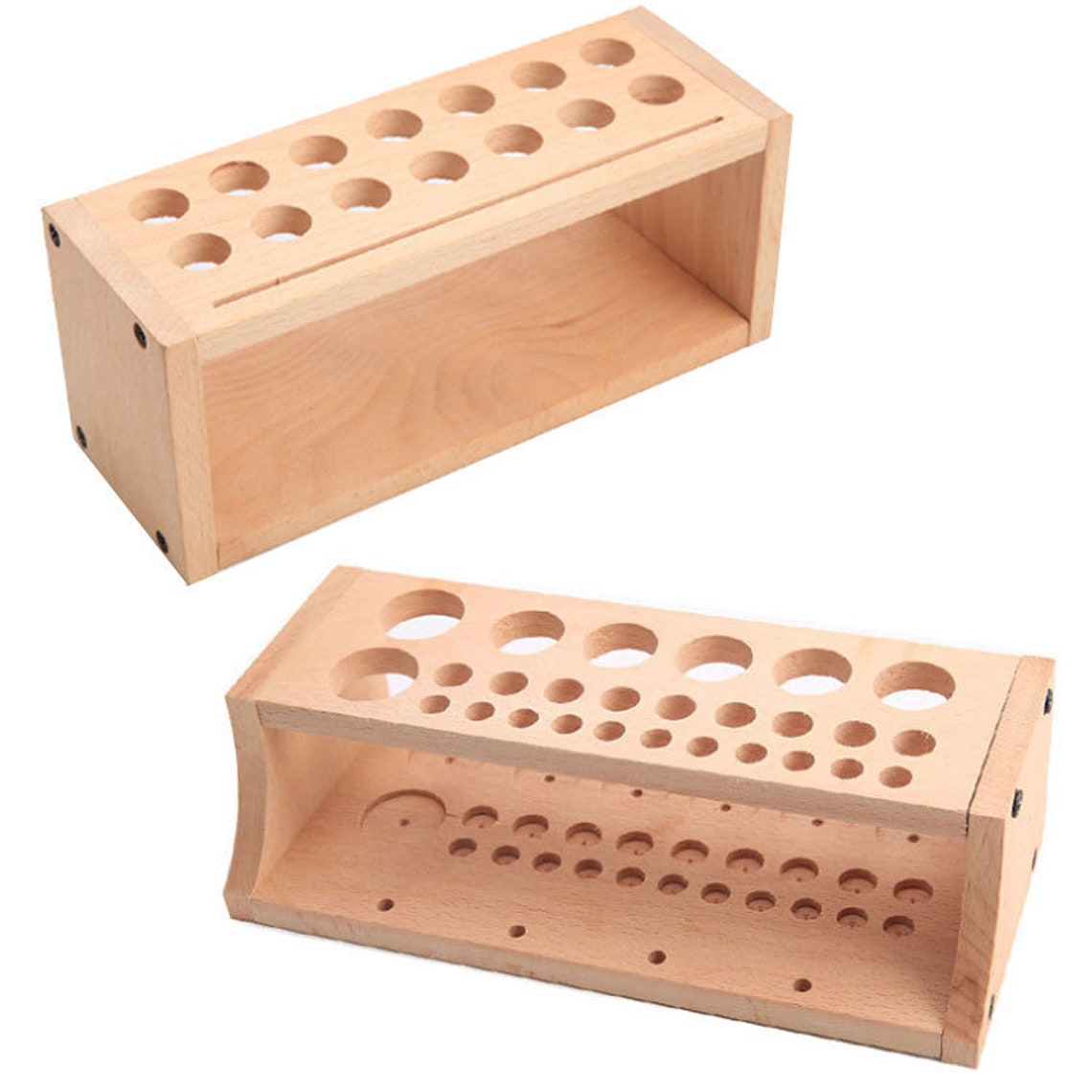 1 Set Stand Rack Tool Stamp Stand Beech Rack Leather Holder DIY Storage Holder for Leathercraft ...