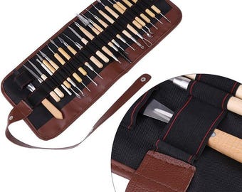 Clay Pottery Tool Set Drill Pen Ceramics Sculpting Carving Sculpture Craft Wooden Handle Modeling Kit