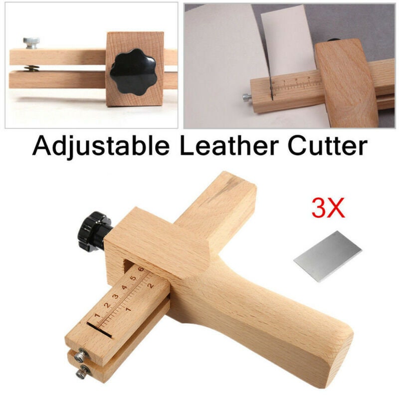  Leather Strap Cutter, DIY Adjustable Rod Wooden Strip