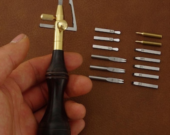 Adjustable Multi-functional Leather Edge Trencher Leather Craft Marking Trimming Edge Processing Tool