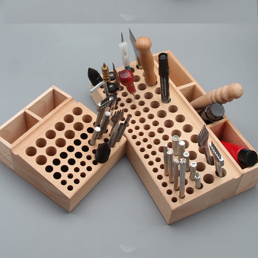 Leather Craft Tools Holder Rack Stand 98 / 46 Holes Leather Craft Tool