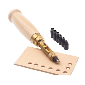 Punzone foro in pelle cava regolabile per cinturino in pelle, pelle, cintura guarnizione, tessuto, plastica di carta di tela. Punzone in pelle (1,5 mm-4 mm)