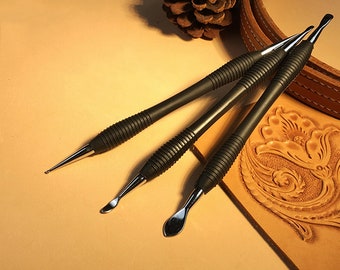 Leder Modellier-Werkzeug-Set Modellierspitze Stylus Löffel Leder Präge-Werkzeug-Set