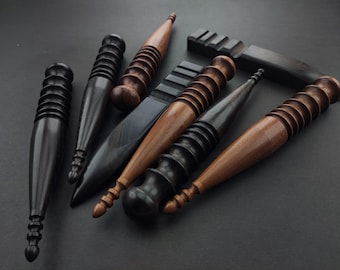 Wooden Leather Burnishing Stick, Leather Edge Burnisher, Polishing Rod, Leather Craft Edge Finishing Tool