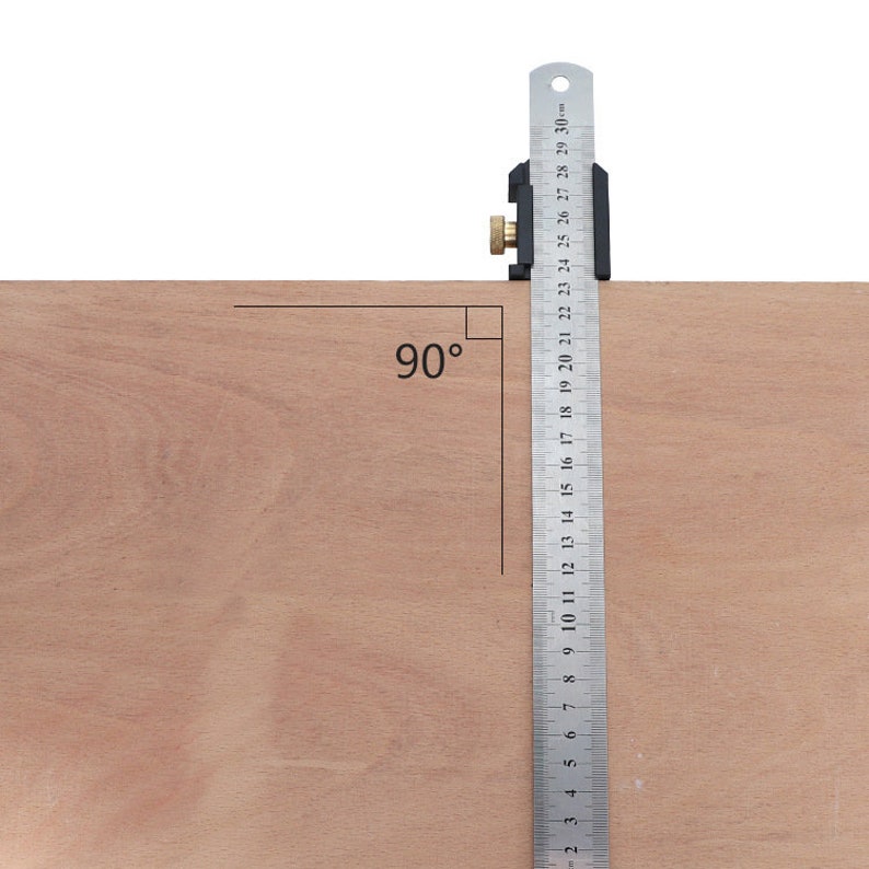 Locating Ruler Brass Ruler Locating Block Leather Marking Locator Angle Scriber ...